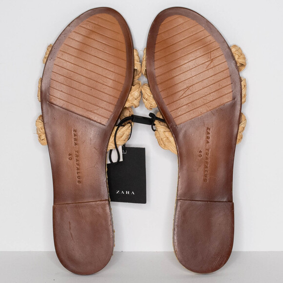 NWT Zara Women's Sandals Slides Boho Coastal Beachy Countryside Minimalist 9 AR - Picture 5 of 5